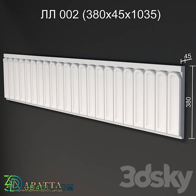 Decorative plaster - Frieze 002 _380х45х1035_