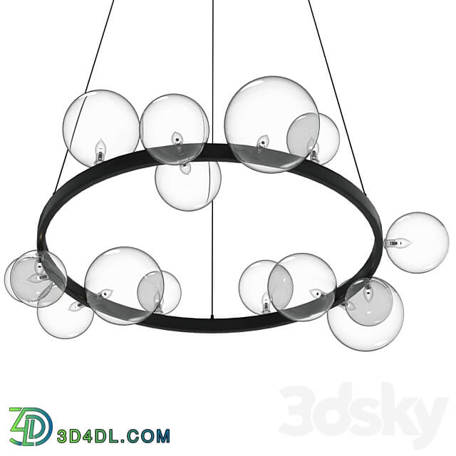 Pendant light - AGATA SP15 BLACK _ TRANSPARENTE