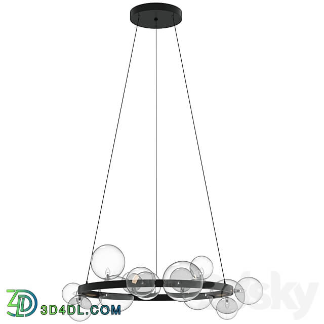 Pendant light - AGATA SP15 BLACK _ TRANSPARENTE