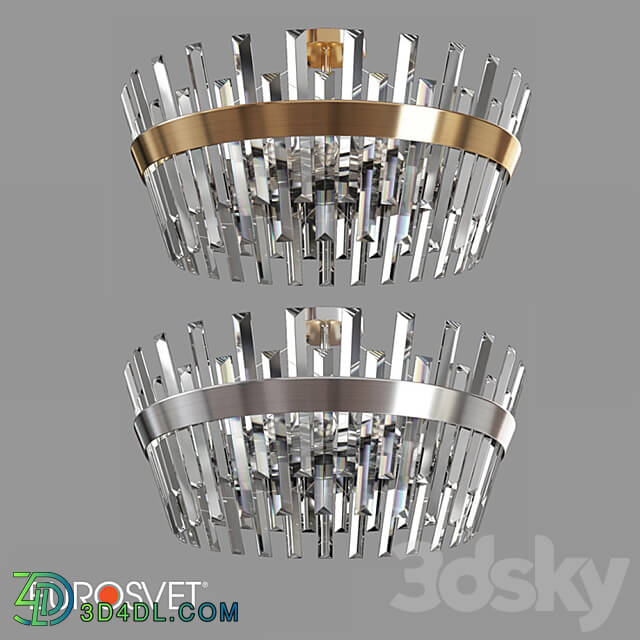 Ceiling lamp - OM Ceiling chandelier with crystal Eurosvet 10111_8 Steccato