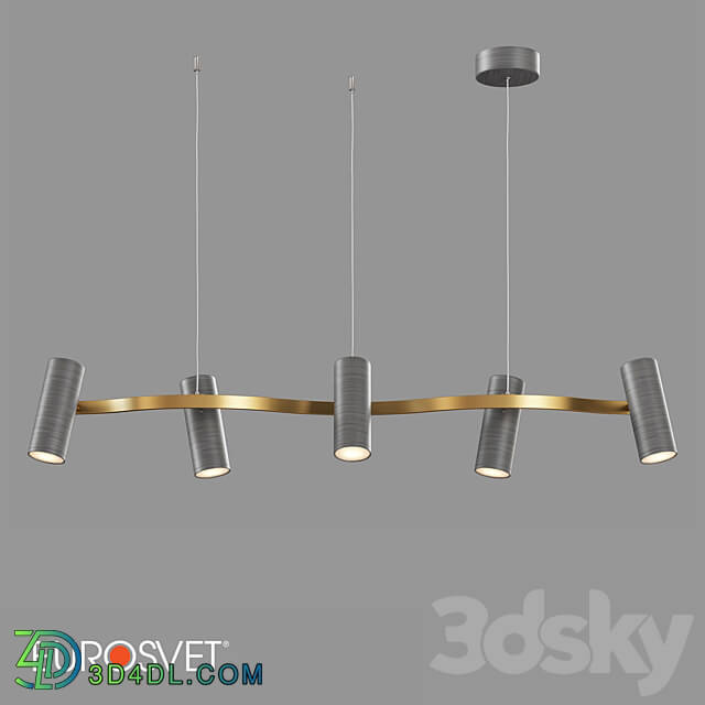 OM Suspended LED luminaire Eurosvet 90103 5 Spacer Pendant light 3D Models 3DSKY
