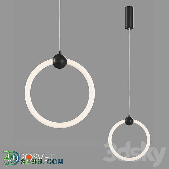 OM Suspended LED luminaire Eurosvet 90166 1 Rim Pendant light 3D Models 3DSKY