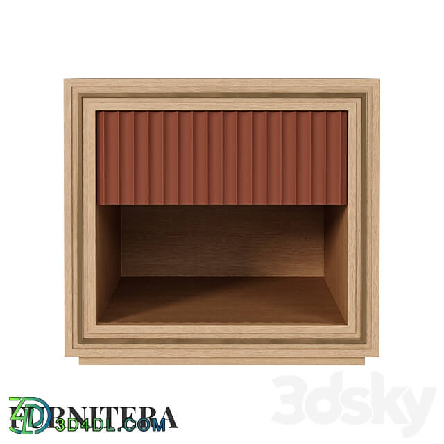 Nolan bedside table in oak veneer Sideboard Chest of drawer 3D Models 3DSKY