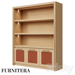 Wardrobe _ Display cabinets - Bookcase Nolan in oak veneer 