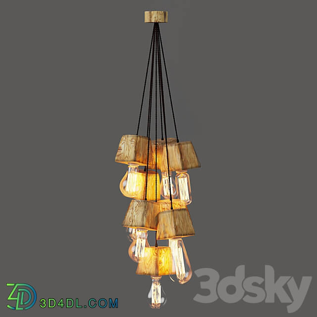 Pendant light - Querk_08 Oak OM