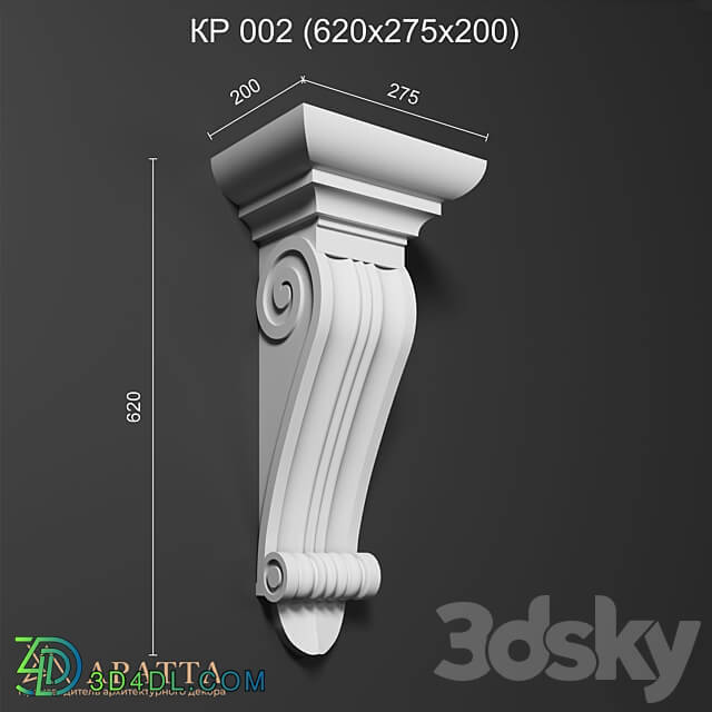 Decorative plaster - Bracket KR 002