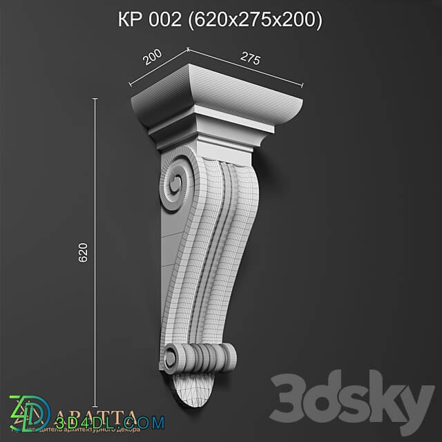 Decorative plaster - Bracket KR 002