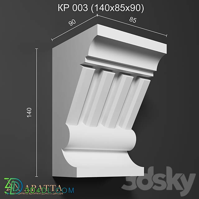 Decorative plaster - Bracket KR 003