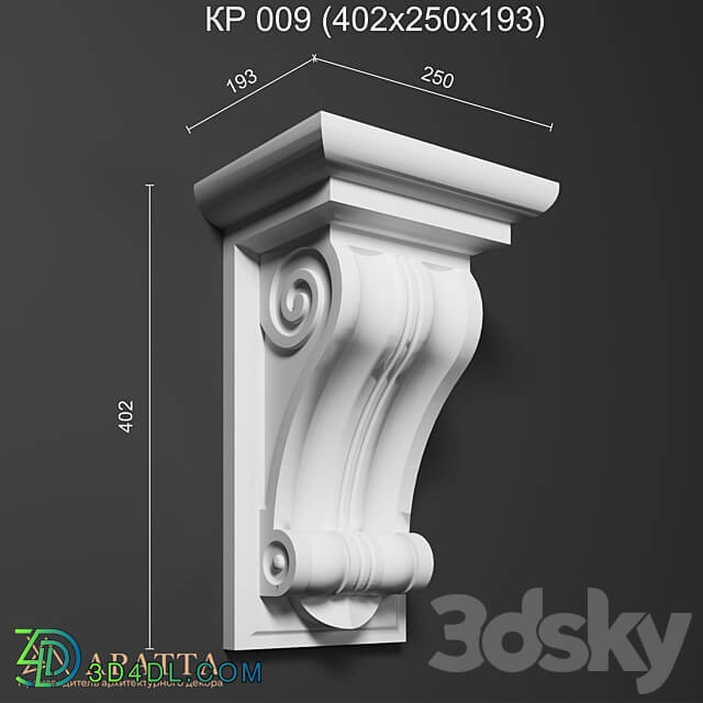 Decorative plaster - Bracket KR 009