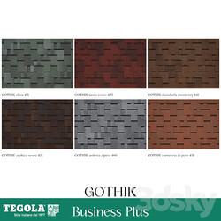 Miscellaneous - OM Seamless texture of TEGOLA shingles. BUSINESS PLUS category. Collection GOTHIK 