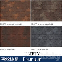 OM Seamless texture of TEGOLA shingles. Premium category. Collection LIBERTY Miscellaneous 3D Models 3DSKY 