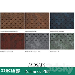 OM Seamless texture of TEGOLA shingles. BUSINESS PLUS category. MOSAIK collection Miscellaneous 3D Models 3DSKY 