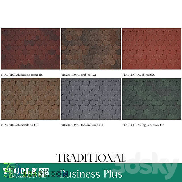 Miscellaneous - OM Seamless texture of TEGOLA shingles. BUSINESS PLUS category. Collection TRADITIONAL