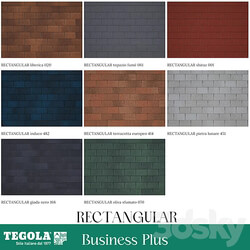 Miscellaneous - OM Seamless texture of TEGOLA shingles. BUSINESS PLUS category. RECTANGULAR collection 