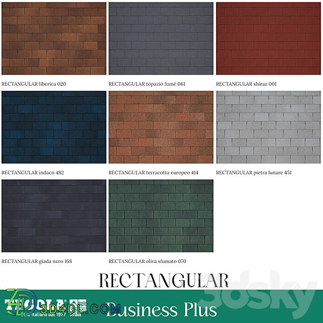 Miscellaneous - OM Seamless texture of TEGOLA shingles. BUSINESS PLUS category. RECTANGULAR collection