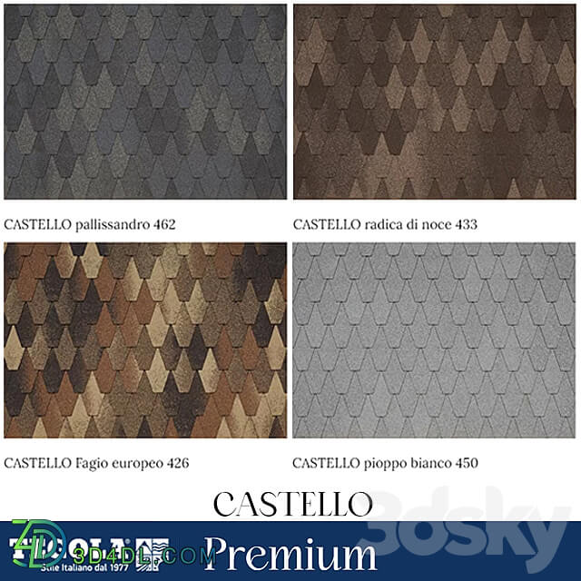 Miscellaneous - OM Seamless texture of TEGOLA shingles. Premium category. Collection CASTELLO