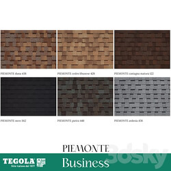 OM Seamless texture of TEGOLA shingles. BUSINESS category. PIEMONTE collection Miscellaneous 3D Models 3DSKY 
