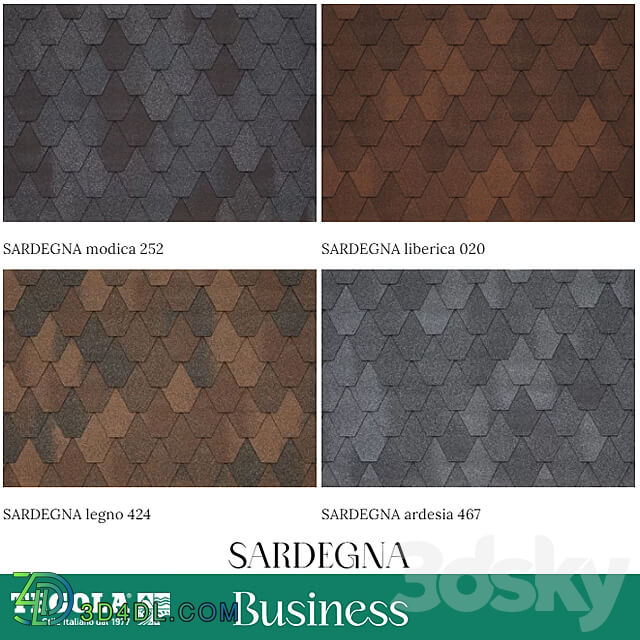 OM Seamless texture of TEGOLA shingles. BUSINESS category. Collection SARDEGNA Miscellaneous 3D Models 3DSKY