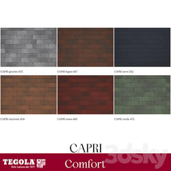 OM Seamless texture of TEGOLA shingles. COMFORT category. CAPRI collection Miscellaneous 3D Models 3DSKY 