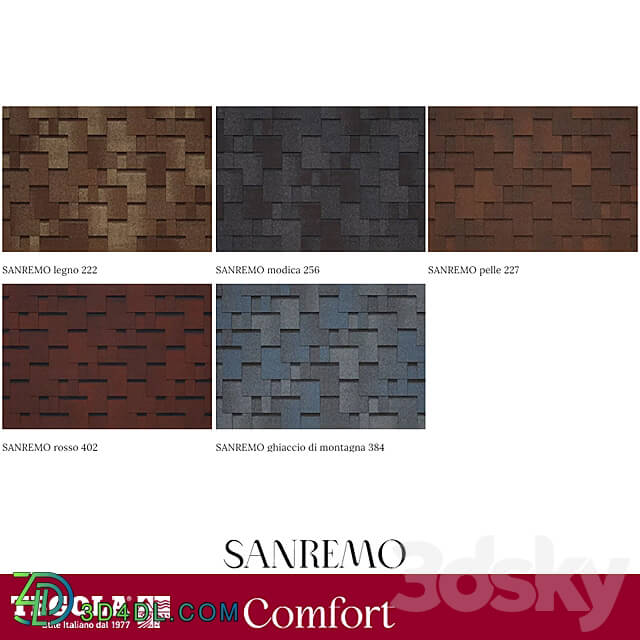 Miscellaneous - OM Seamless texture of TEGOLA shingles. COMFORT category. SANREMO collection