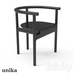 Semi chair Inge black 3D Models 3DSKY 