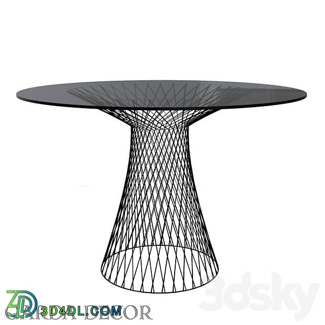 DINING TABLE METAL BLACK 46AS DT5019 BL Garda Decor 3D Models 3DSKY