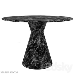 DINING TABLE ROUND BLACK 33FS DT120 BL Garda Decor 3D Models 3DSKY 