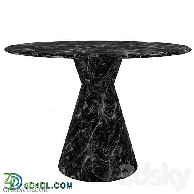 DINING TABLE ROUND BLACK 33FS DT120 BL Garda Decor 3D Models 3DSKY