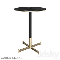 TABLE HIGH MARBLE GLASS BLACK METAL 46AS HT5341 BL Garda Decor 3D Models 3DSKY 