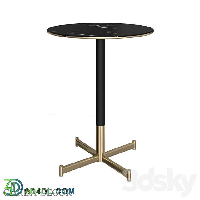 TABLE HIGH MARBLE GLASS BLACK METAL 46AS HT5341 BL Garda Decor 3D Models 3DSKY