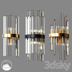 LampsShop.com B4106 Sconce Gold Glass Stick 3D Models 3DSKY 