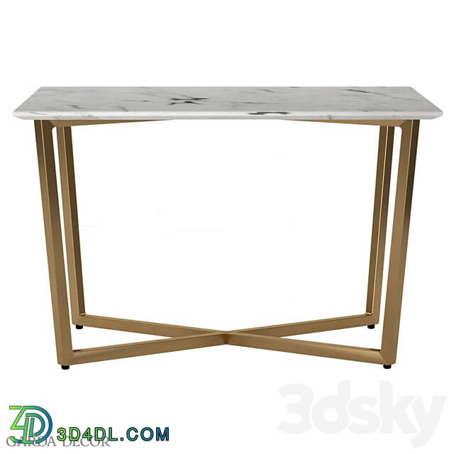 DINING TABLE RECTANGULAR WHITE ARTIFICIAL MARBLE 33FS DT19F335 BBS Garda Decor Table 3D Models 3DSKY