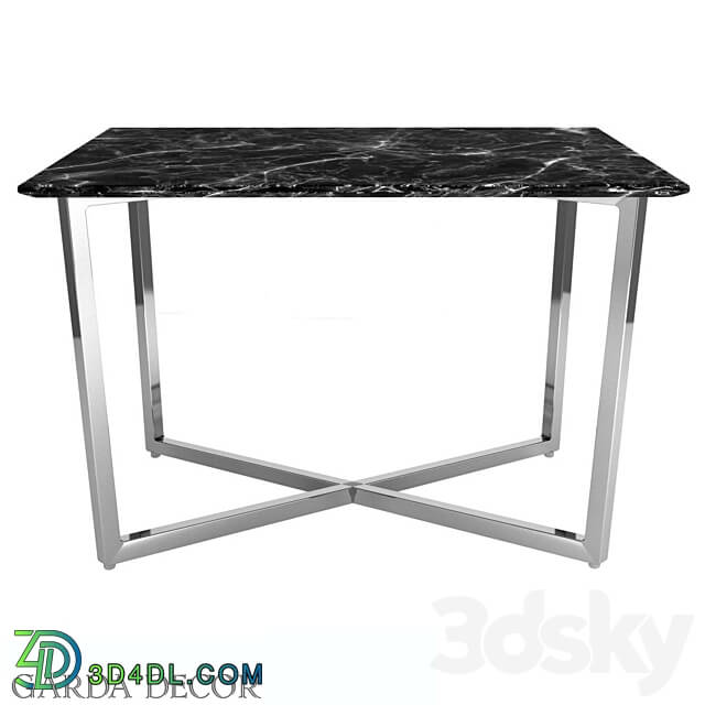 DINING TABLE RECTANGULAR BLACK ARTIFICIAL MARBLE 33FS DT19F335 BS Garda Decor 3D Models 3DSKY