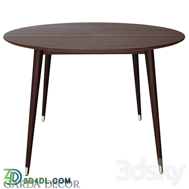 Dining Table Round Brown 77 Ip Dt605 Br Garda Decor 3D Models 3DSKY