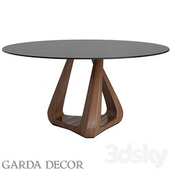 Table - Round Dining Table with Glass 77 Ip Dt643 Garda Decor 