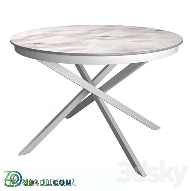 ROUND DINING TABLE CERAMIC WHITE 83MC 1907DT WH Garda Decor 3D Models 3DSKY