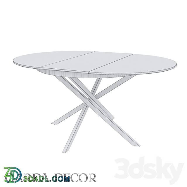 ROUND DINING TABLE CERAMIC WHITE 83MC 1907DT WH Garda Decor 3D Models 3DSKY