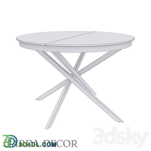 ROUND DINING TABLE CERAMIC WHITE 83MC 1907DT WH Garda Decor 3D Models 3DSKY