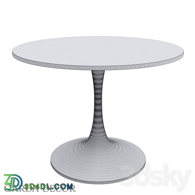 Table - Dining Table with Marble Glass 46 as Dt5042 Bl Garda Decor