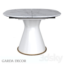 EXTENDABLE DINING TABLE WITH CERAMIC INSERT WHITE 77IP DT878 Garda Decor 3D Models 3DSKY 