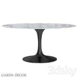 DINING TABLE OVAL WHITE 33FS DT3056 BLWH Garda Decor 3D Models 3DSKY 