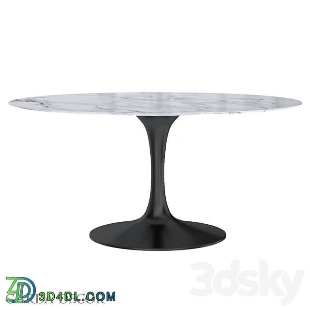 DINING TABLE OVAL WHITE 33FS DT3056 BLWH Garda Decor 3D Models 3DSKY