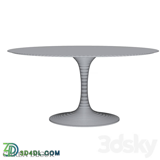 DINING TABLE OVAL WHITE 33FS DT3056 BLWH Garda Decor 3D Models 3DSKY