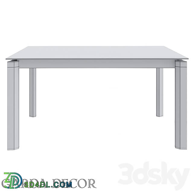 Table - Dining Table Ceramic White 83 Mc 1948 Dt Wh Garda Decor