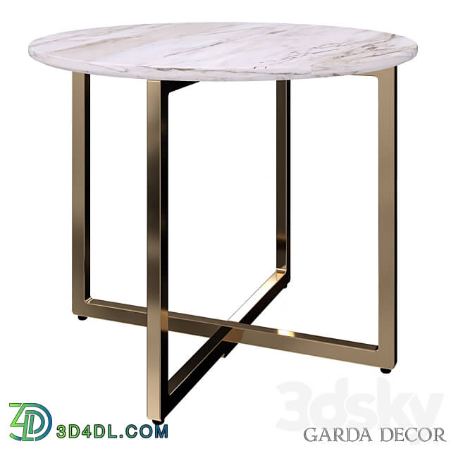 Table - Round Coffee Table _ARTIFICIAL MARBLE_ 30B-855-2X Garda Decor