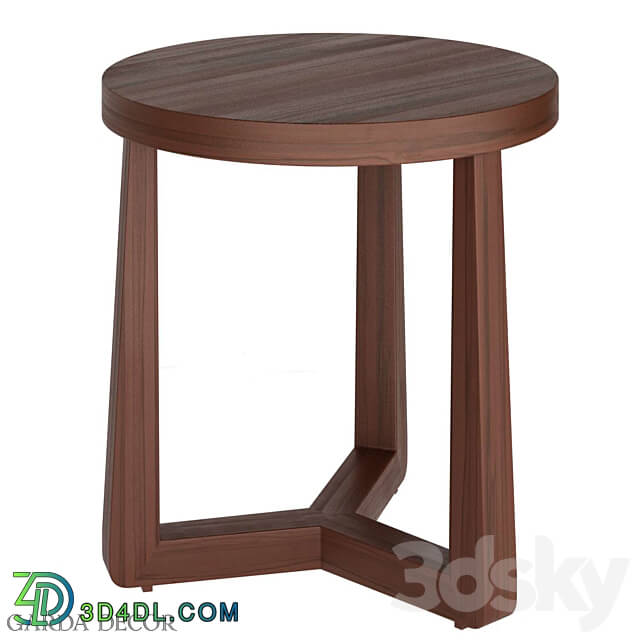 Table - Round Coffee Table _WALNUT COLOR_ 40AD-ET016A Garda Decor