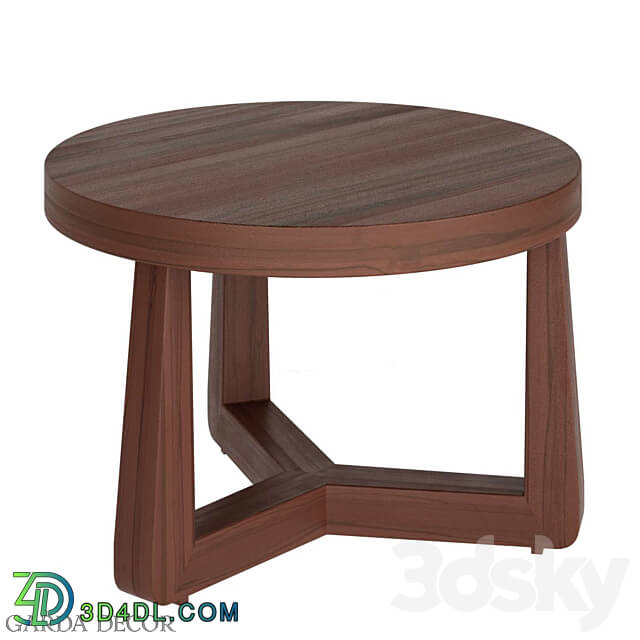 Table - Round Coffee Table _WALNUT COLOR_ 40AD-ET016C Garda Decor