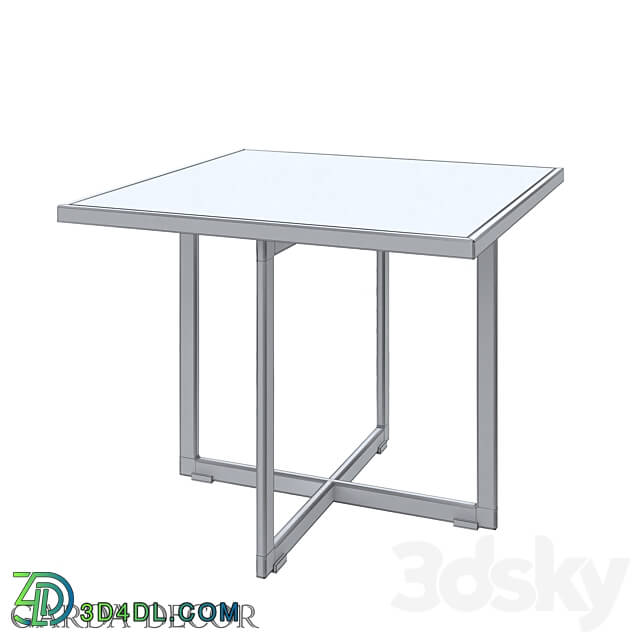 SQUARE COFFEE TABLE WITH MIRROR TOP KFG095 Garda Decor 3D Models 3DSKY