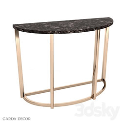 Console - Console Artificial Brown Marble _ GOLD 33FS-CST20С05-PG Garda Decor 
