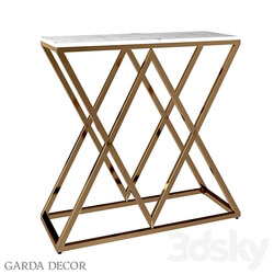 Console Artificial White Marble MAT.GOLD 47ED CST026 80GOLD Garda Decor 3D Models 3DSKY 